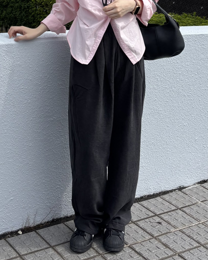 タックデザインストレートパンツ PO0055