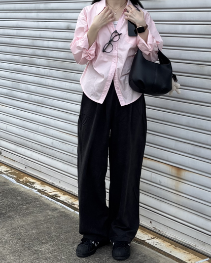 タックデザインストレートパンツ PO0055