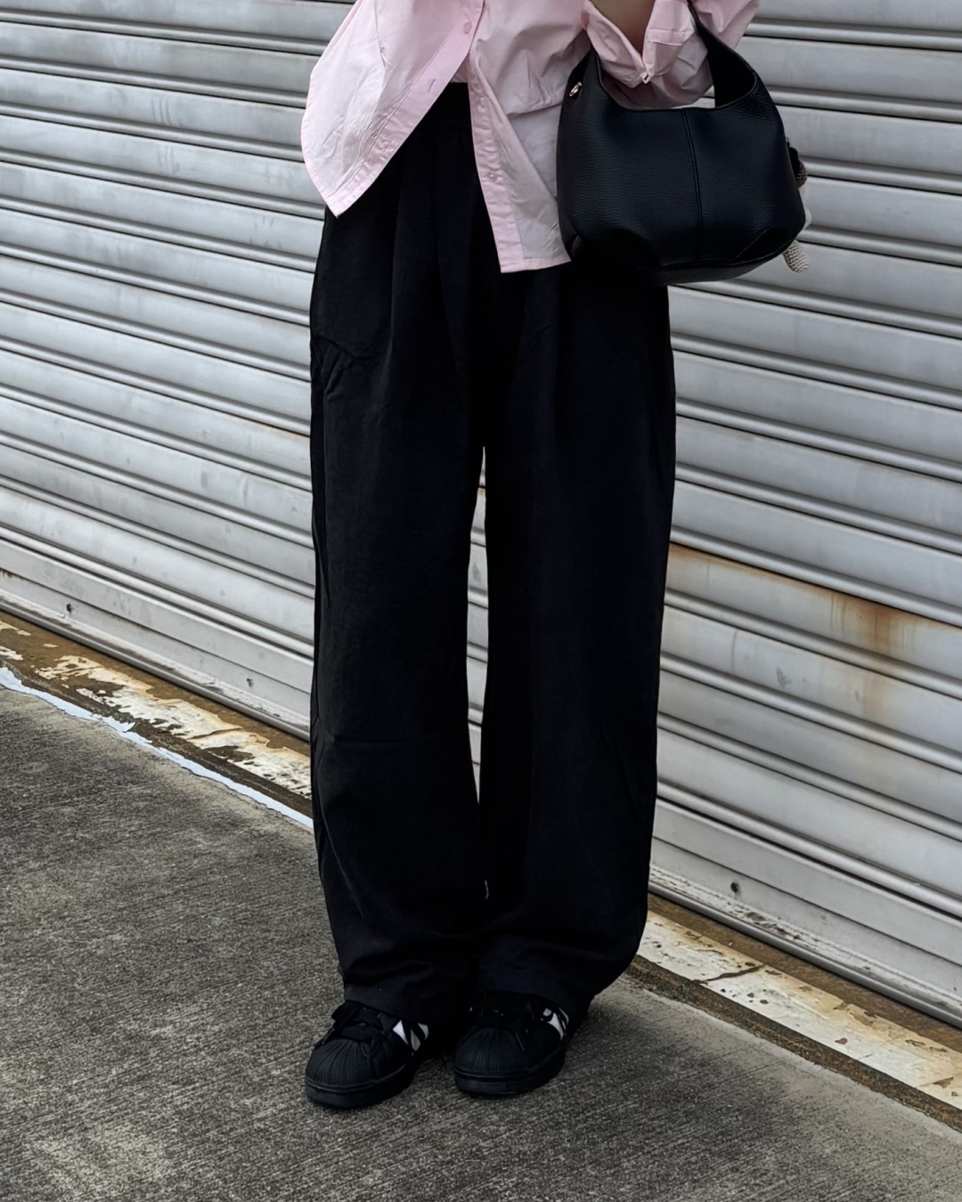 タックデザインストレートパンツ PO0055