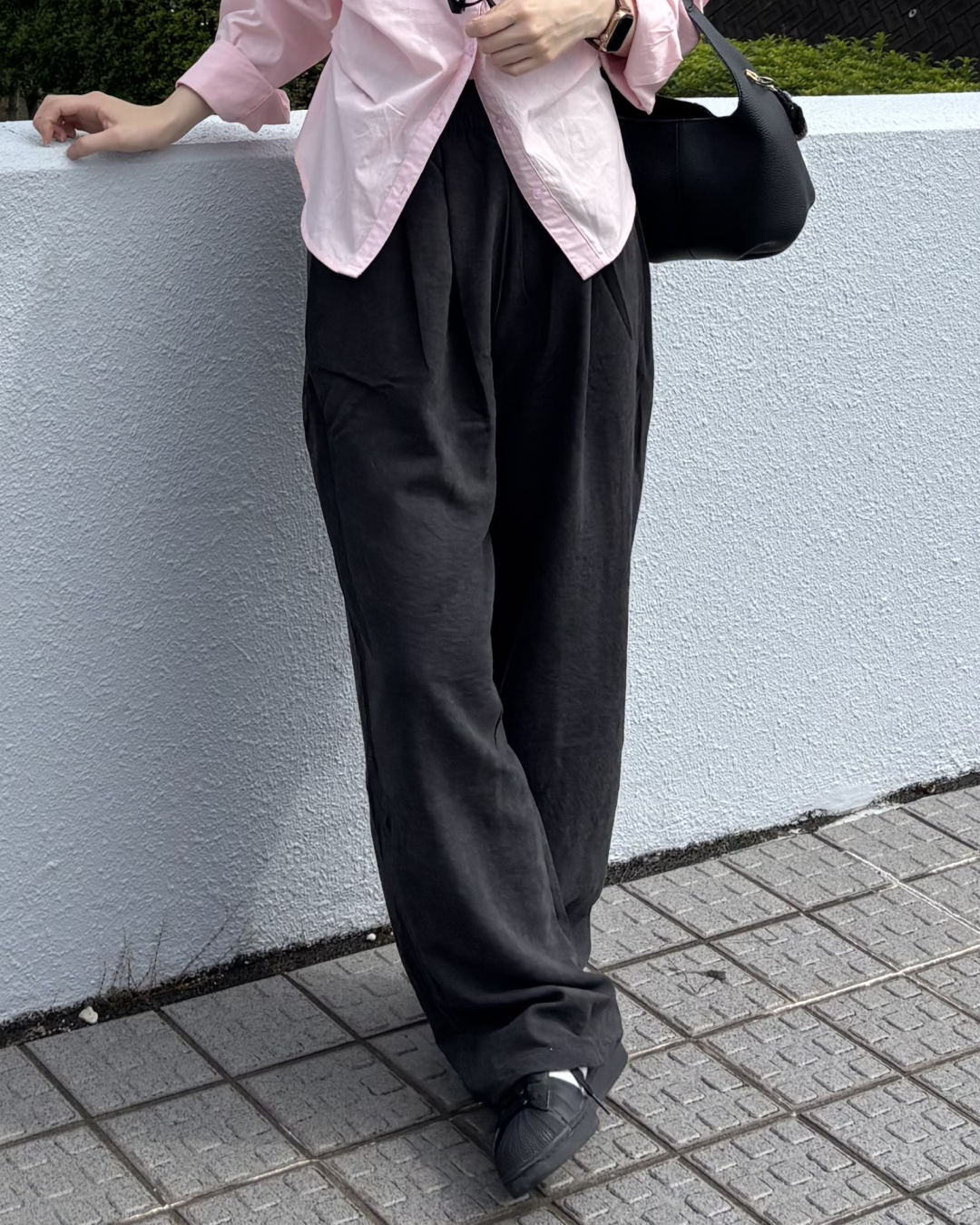 タックデザインストレートパンツ PO0055
