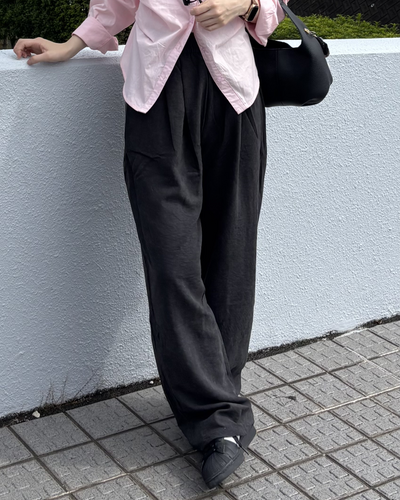 タックデザインストレートパンツ PO0055