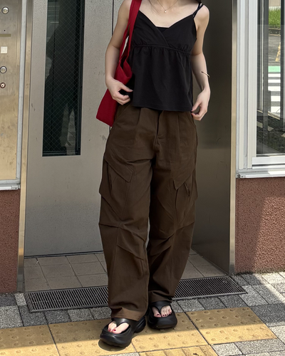 ワークワイドレッグパンツ PO0070