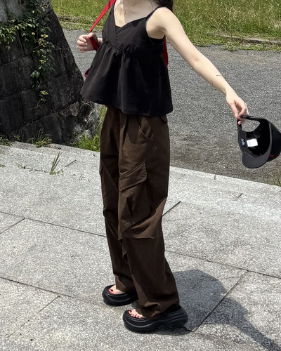 ワークワイドレッグパンツ PO0070