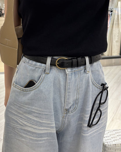 レトロゴールドバックルベルト PO0077