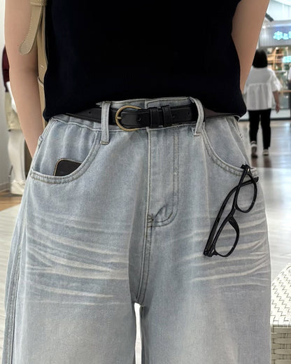 レトロゴールドバックルベルト PO0077