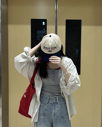 メッセージバイカラーキャップ PO0083