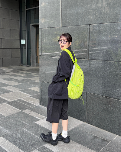 チェックスカーフ付きレイヤードパンツ PZ0026