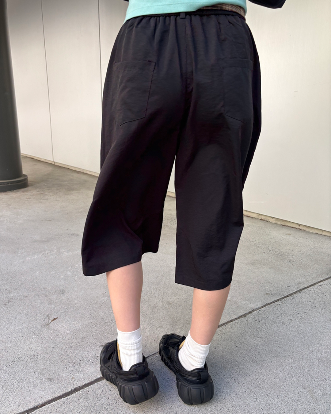 チェックスカーフ付きレイヤードパンツ PZ0026