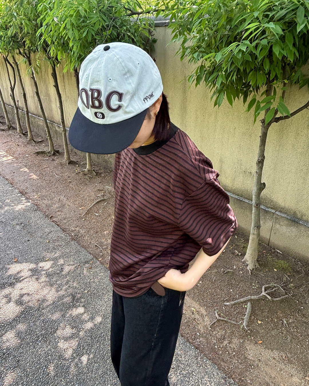 ワッフルストライプTシャツ PZ0124