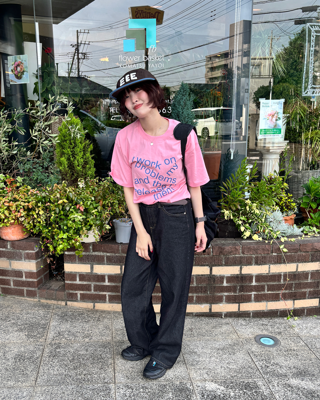 レタリンググラフィックTシャツ PZ0132