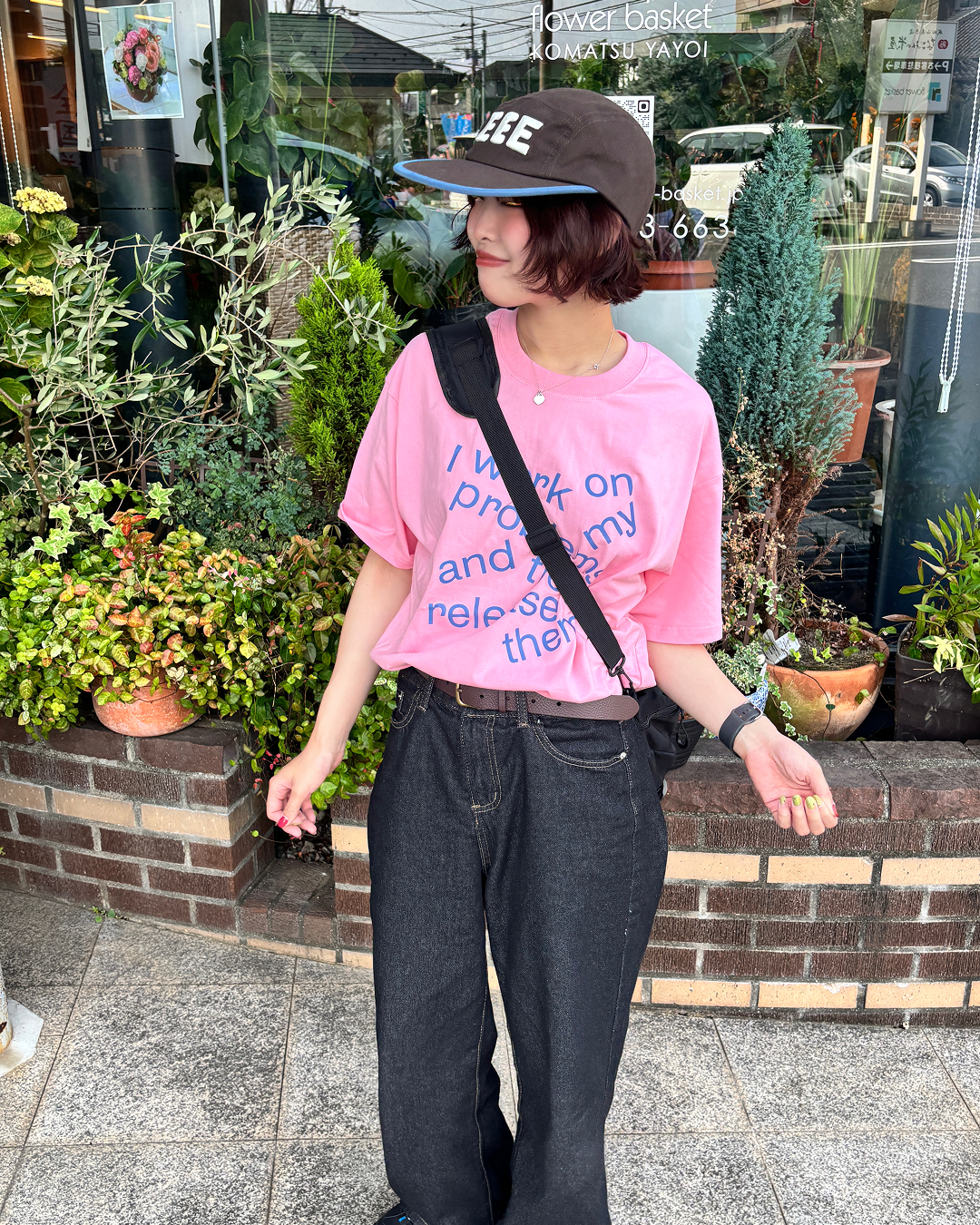 レタリンググラフィックTシャツ PZ0132