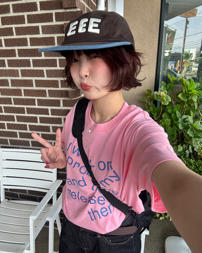レタリンググラフィックTシャツ PZ0132