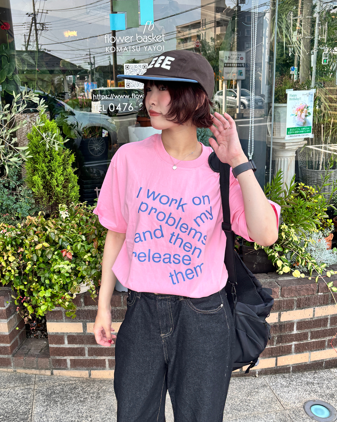 レタリンググラフィックTシャツ PZ0132