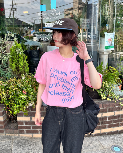 レタリンググラフィックTシャツ PZ0132