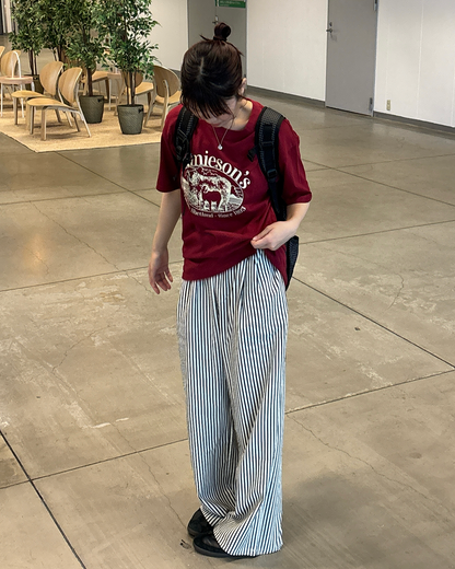 カレッジロゴアニマルプリントTシャツ PZ0134