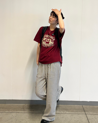 カレッジロゴアニマルプリントTシャツ PZ0134