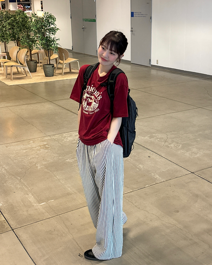 カレッジロゴアニマルプリントTシャツ PZ0134