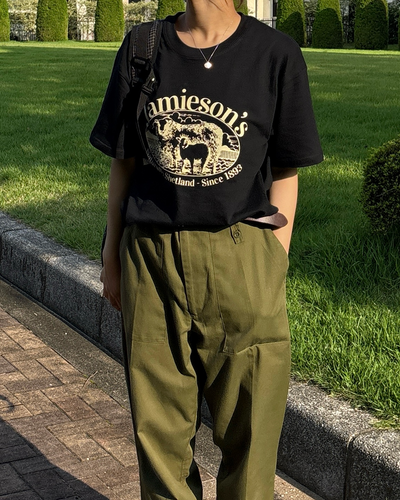 カレッジロゴアニマルプリントTシャツ PZ0134