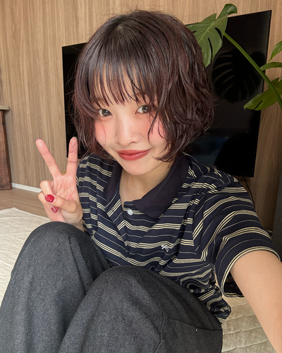 カラーストライプポロネックTシャツ PZ0158