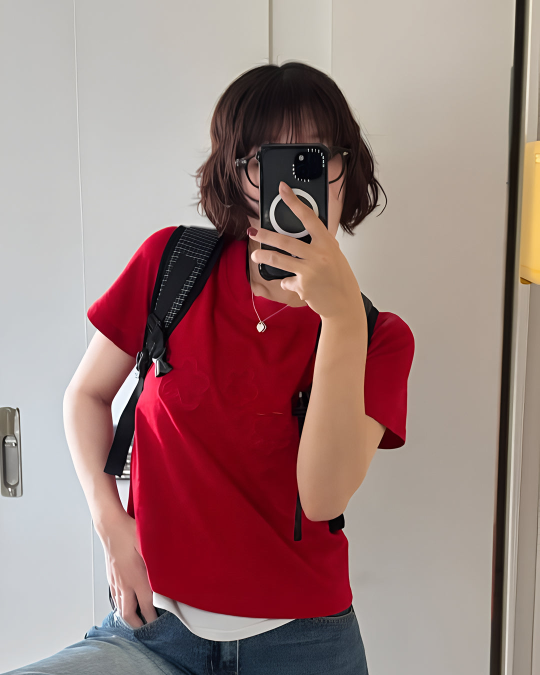 フラワーデザインスリムTシャツ PZ0161