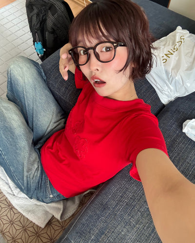 フラワーデザインスリムTシャツ PZ0161