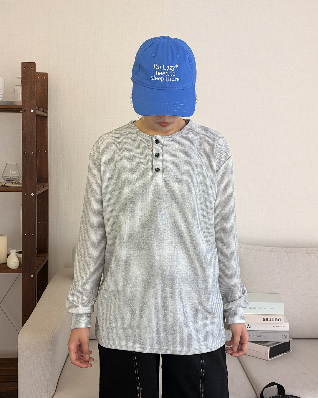 ルーズヘンリーネックロンT PZ0169