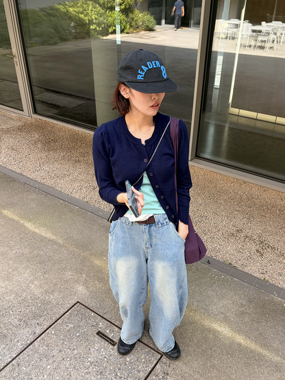 ユニセックス韓国風ロゴ刺繍フラットキャップ PZ0204