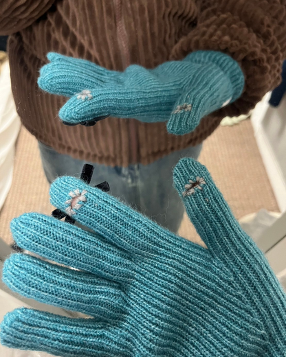 Ribbon gloves Q0022