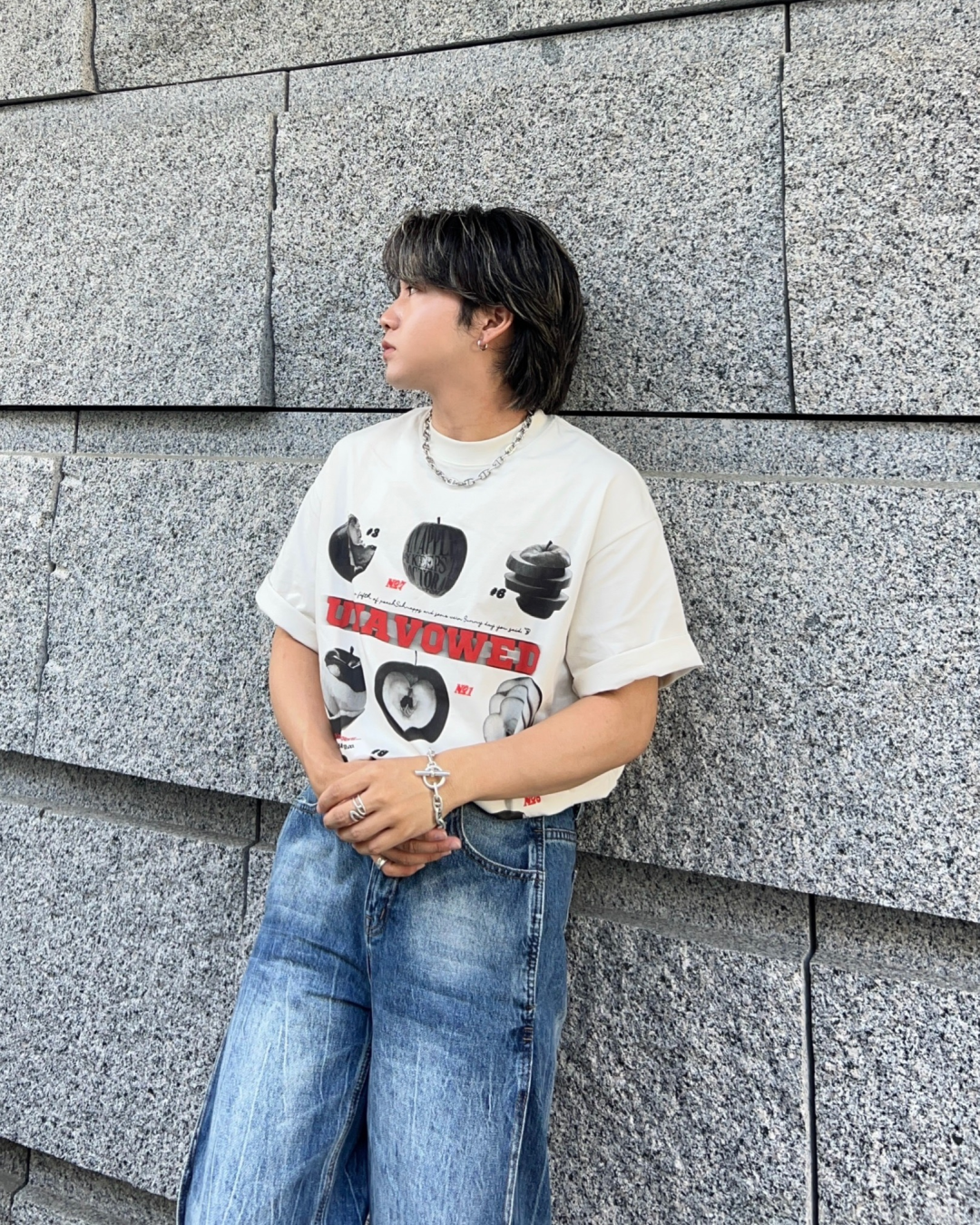 アップルプリントTシャツ RG1038