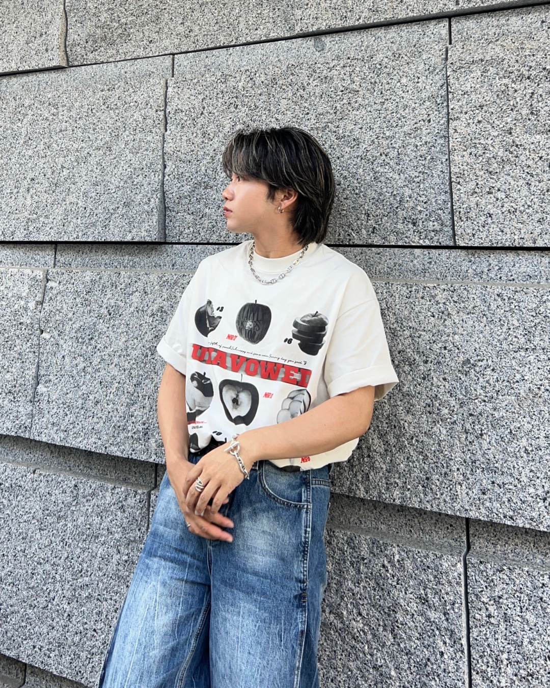 アップルプリントTシャツ RG1038
