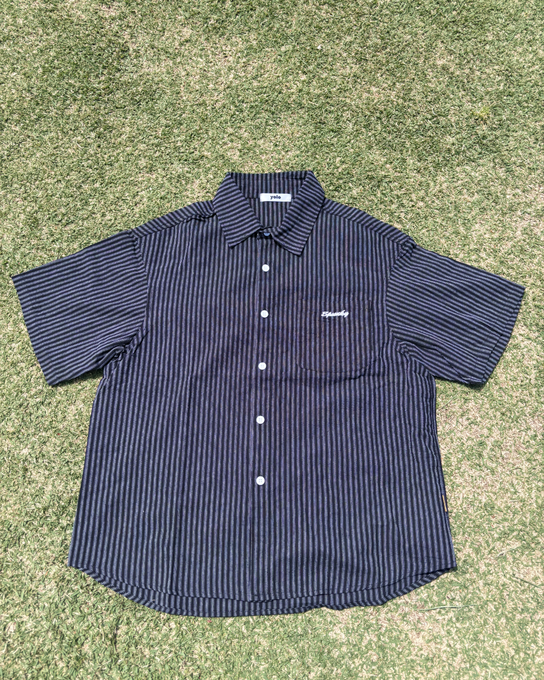 ストライプ刺繍シャツ RG1059
