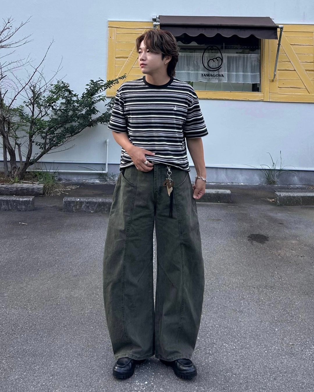 古着　バルーンパンツ　カーゴパンツ　ワイドパンツ　リメイク 楽天市場】◇切り替え ワイドバルーンパンツ◇ カーゴパンツ