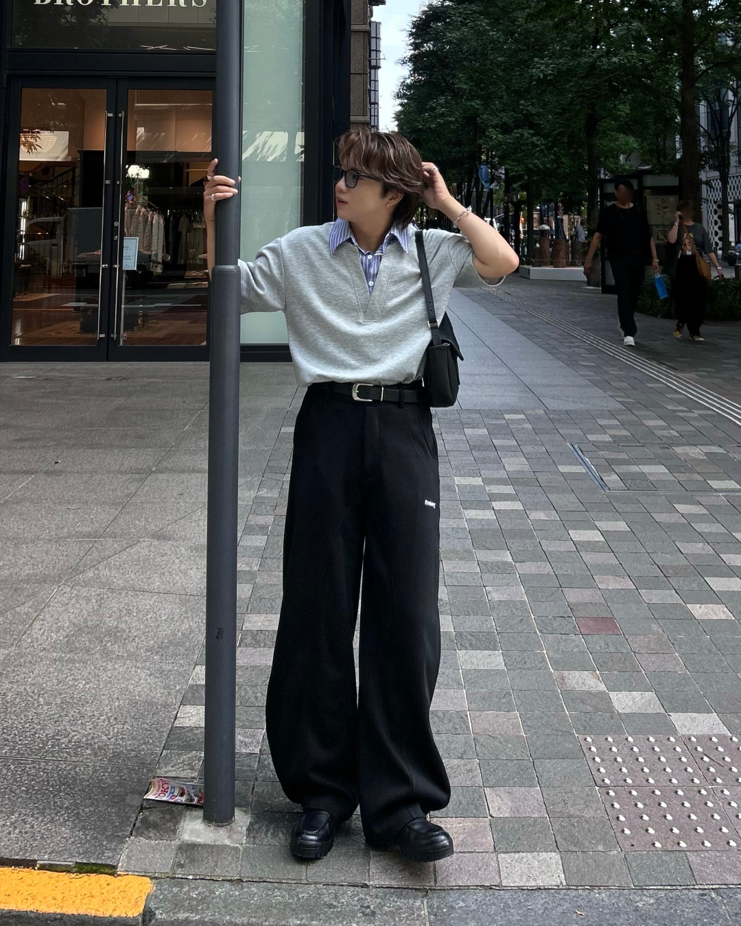 ストライプレイヤードTシャツ RG1095