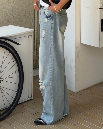 ポイントダメージデニムパンツ RG1105