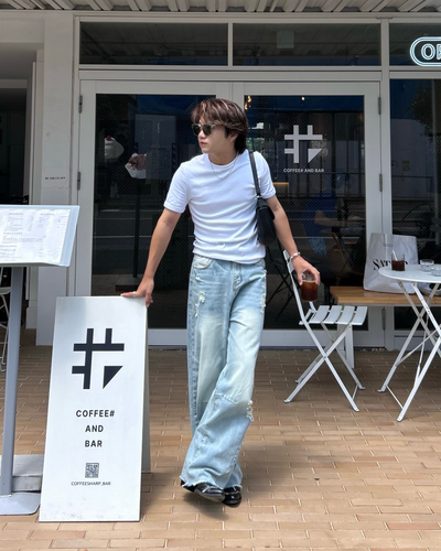 ポイントダメージデニムパンツ RG1105