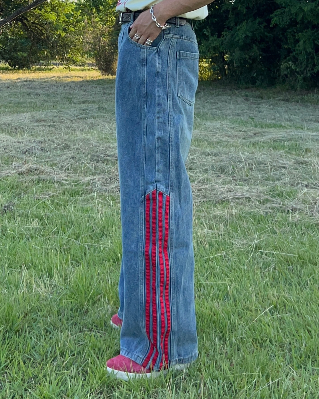 サイドラインデニムパンツ RG1106