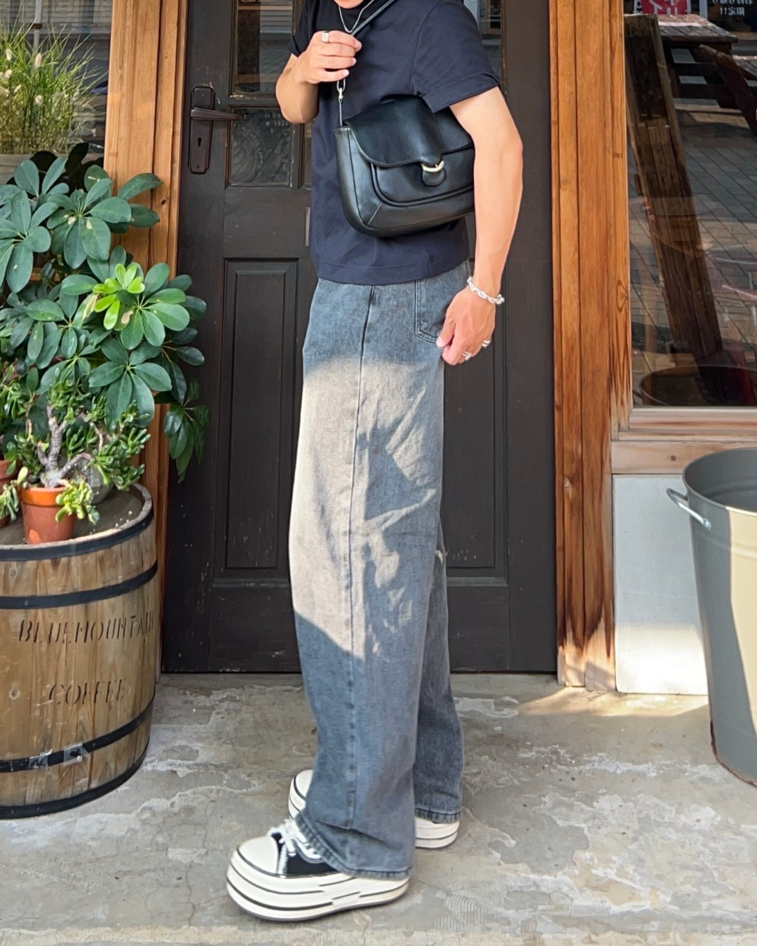 即納】ワイドストレートデニムパンツ RG1119 – YOLO（ヨロ