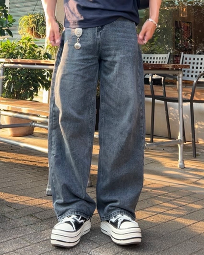 【即納】ワイドストレートデニムパンツ RG1119