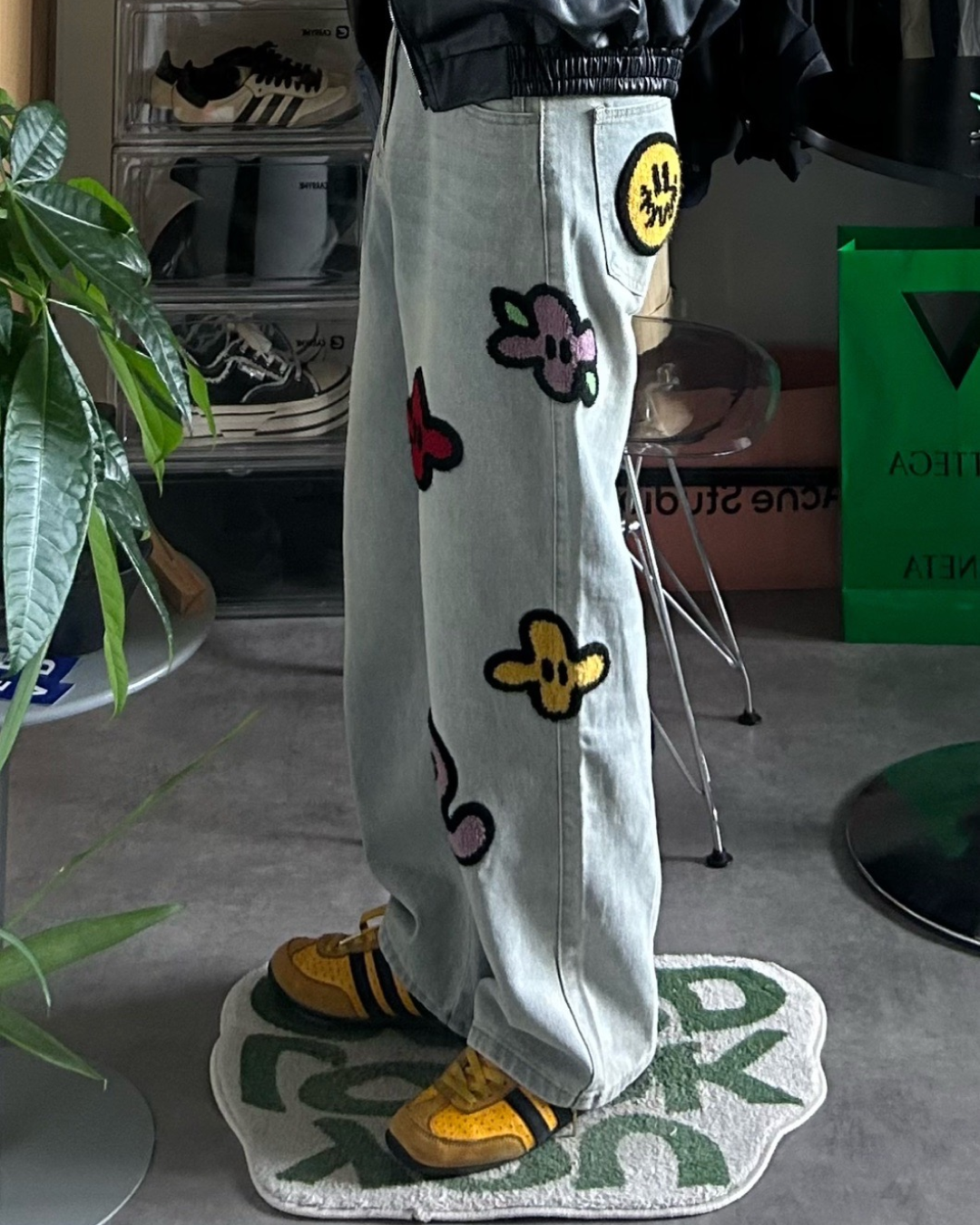 ワッペンデニムパンツ RG1145