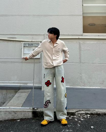 ワッペンデニムパンツ RG1145