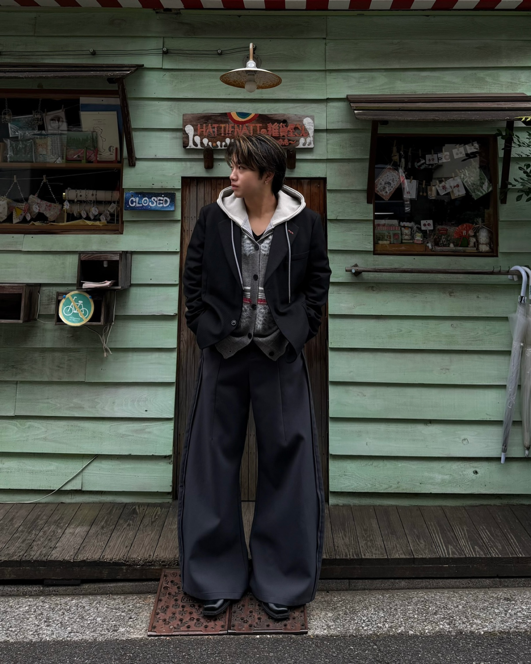 【即納】シャギーライン デザインカーディガン RG5007