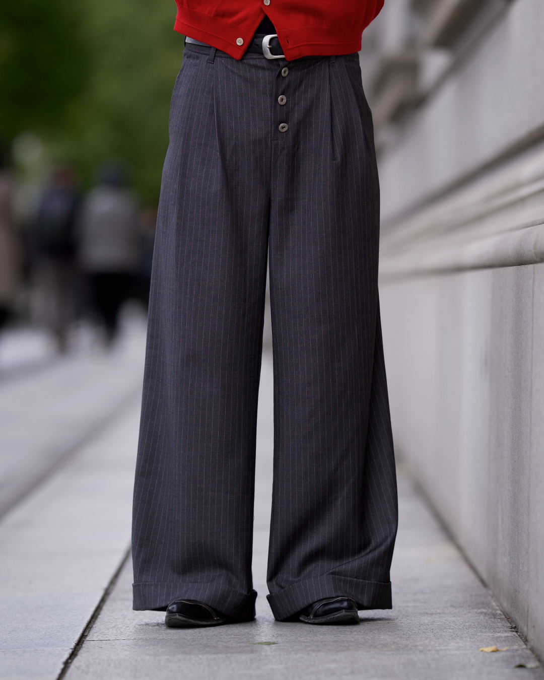 【11/25 19:00販売開始 オリジナル 即納】ボタンフライ2タックストライプスラックス RG6000