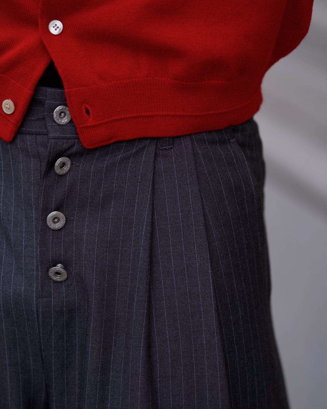 【11/25 19:00販売開始 オリジナル 即納】ボタンフライ2タックストライプスラックス RG6000