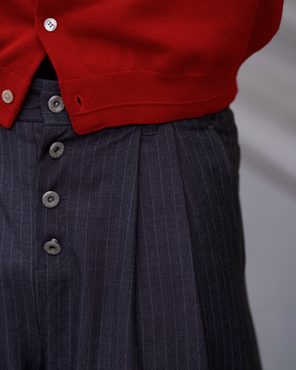 【11/25 19:00販売開始 オリジナル 即納】ボタンフライ2タックストライプスラックス RG6000