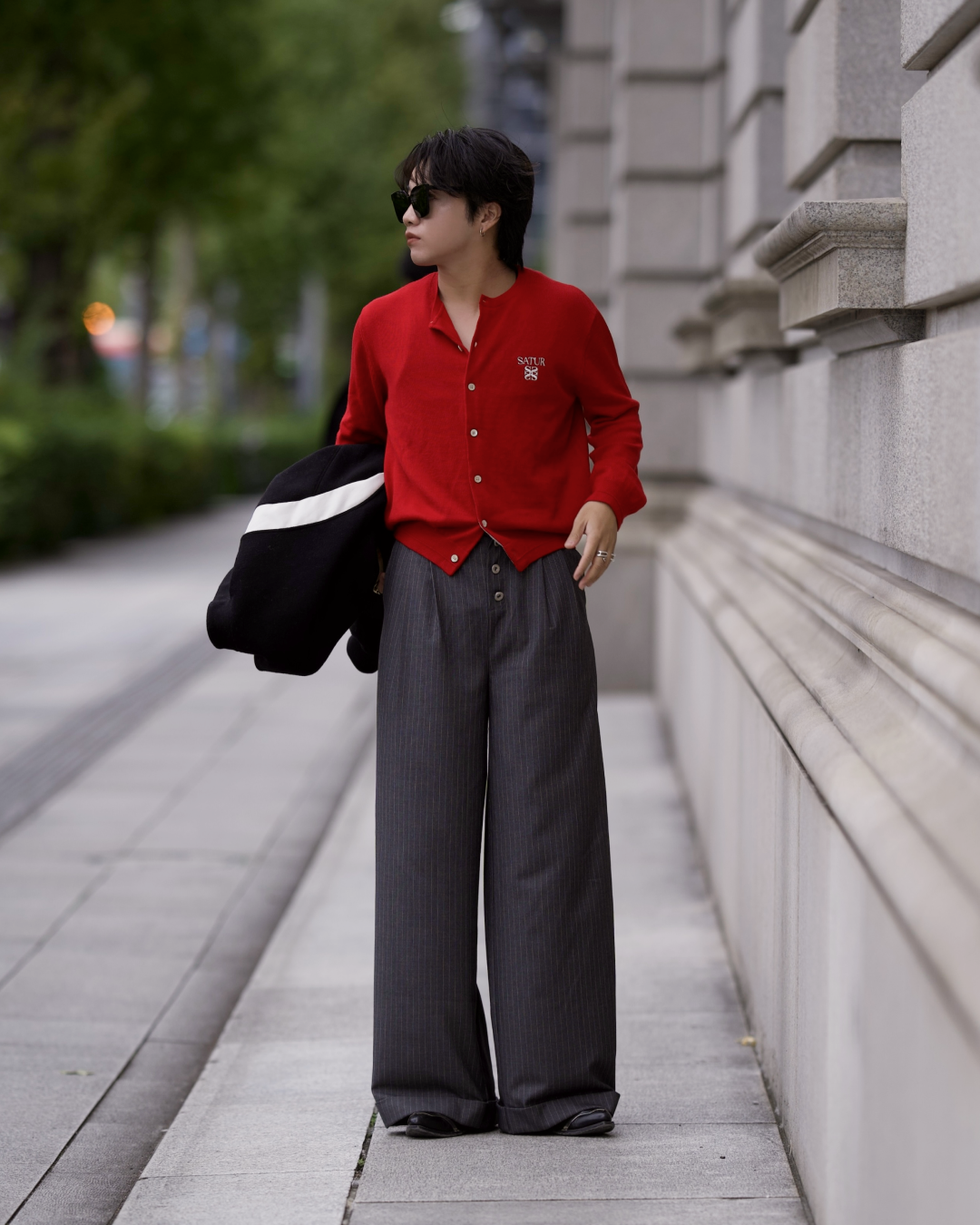 【11/25 19:00販売開始 オリジナル 即納】ボタンフライ2タックストライプスラックス RG6000