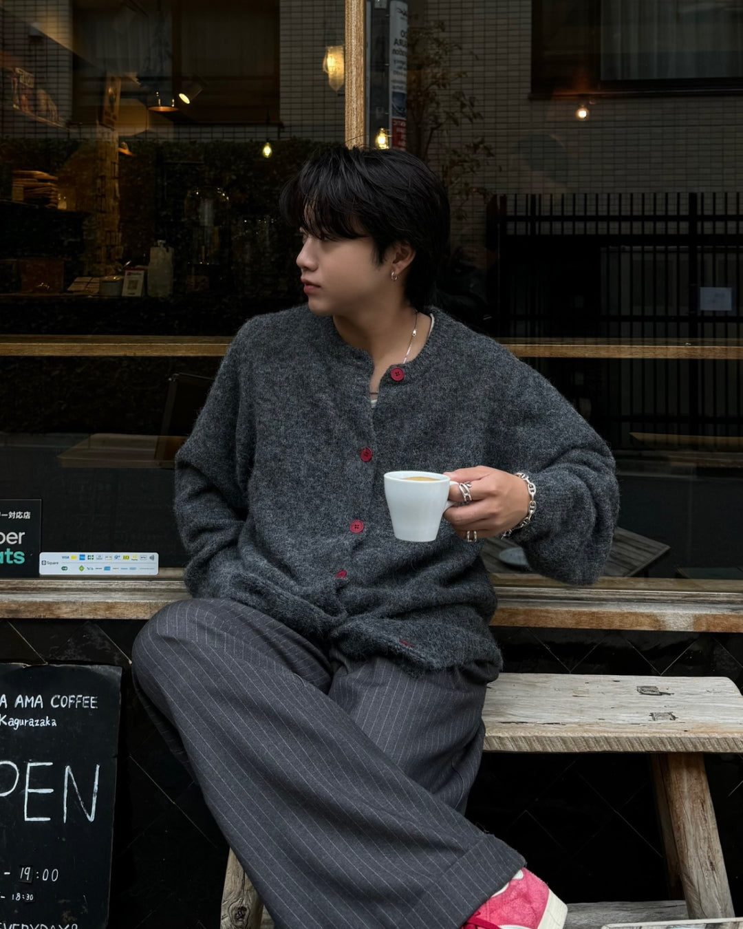 カラーボタンニット RG7001