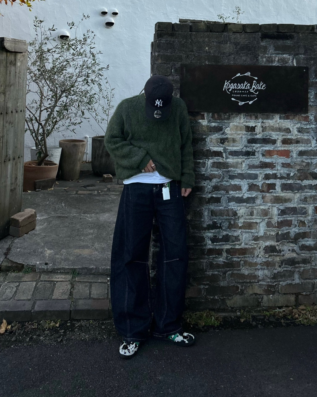 ラウンドネックケーブルニット RG7100