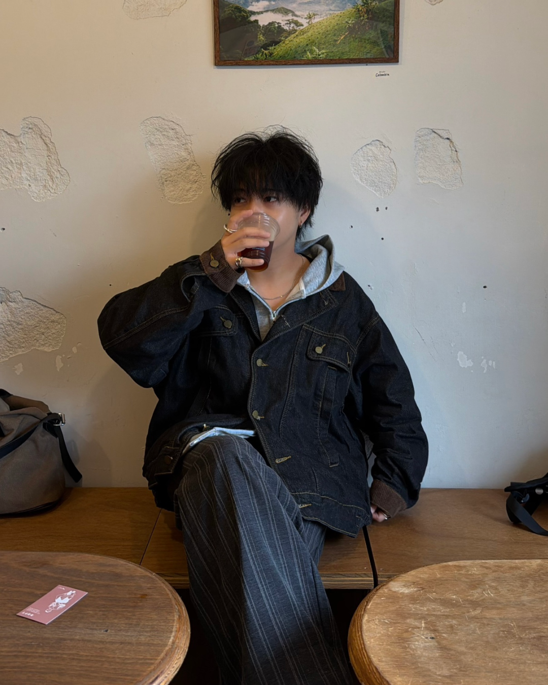 ステッチデニムクレリックジャケット RG7155