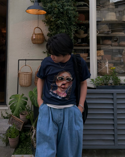 フープスガールプリントTシャツ RG7193