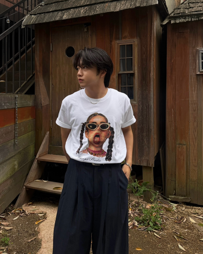 フープスガールプリントTシャツ RG7193